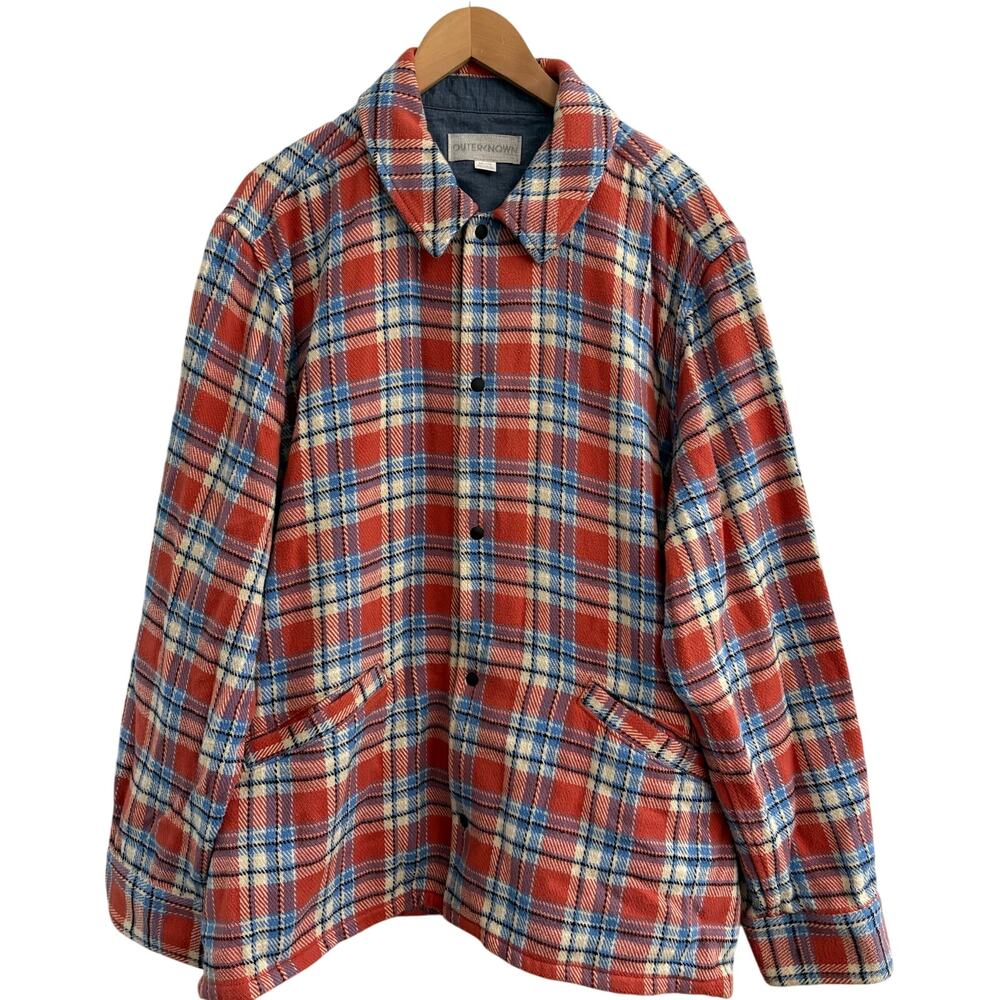 Outerknown Flannel Shirt Jacket Mens Size XXL Outdoor Work Western Gorpcore